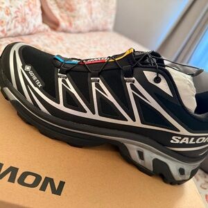 Salomon Black and Silver womens Trail Running Shoes